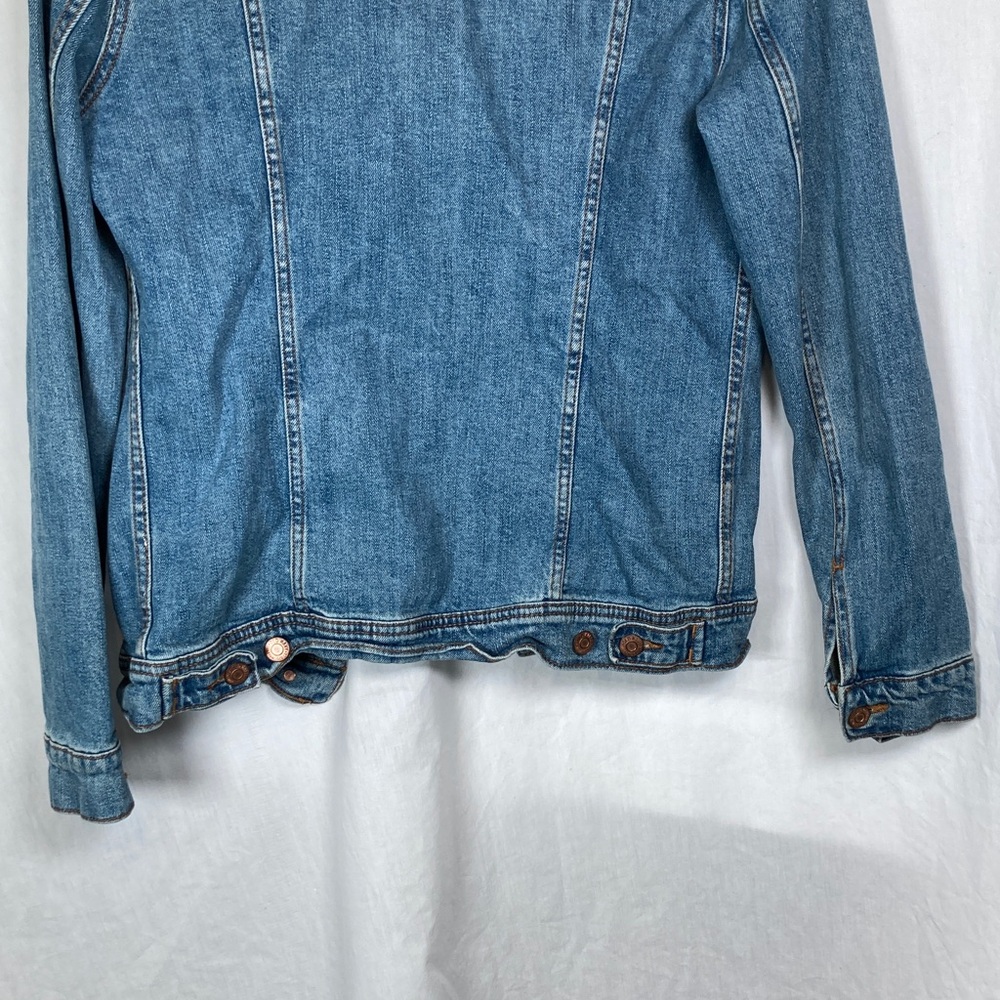 Old Navy Classic Jean Denim Jacket Medium Blue Wash Sz S Tall Western Festival - Picture 7 of 9